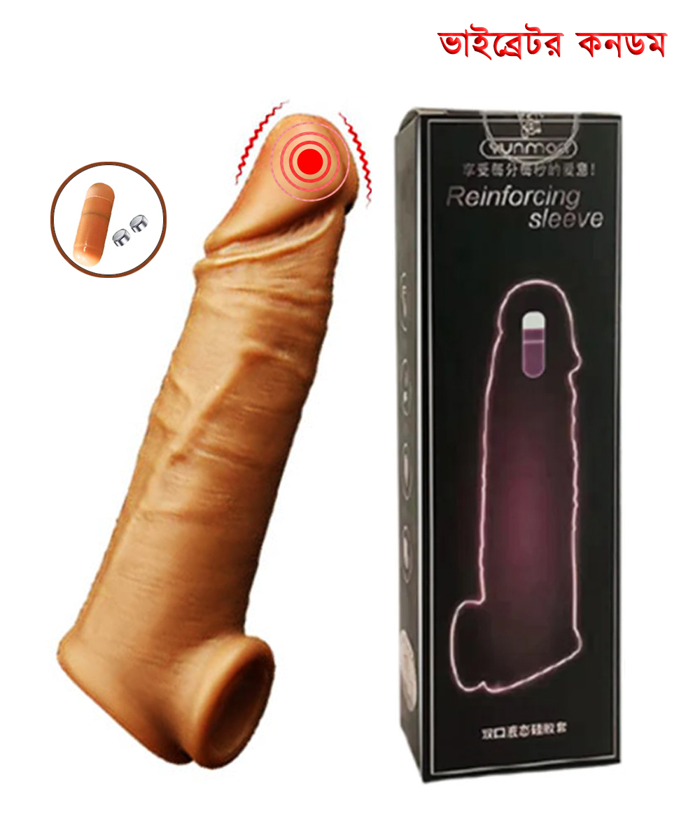 Reinforcing Sleeve Real Skin Vibration Condom For Men